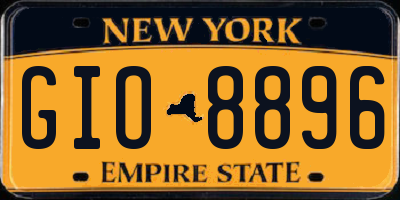 NY license plate GIO8896