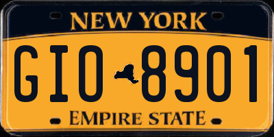 NY license plate GIO8901