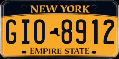 NY license plate GIO8912