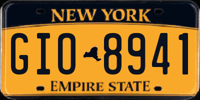 NY license plate GIO8941
