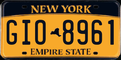 NY license plate GIO8961
