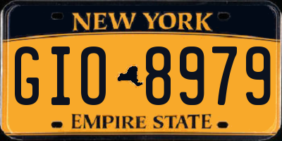 NY license plate GIO8979