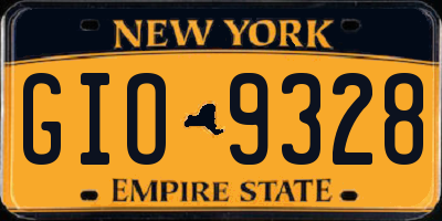 NY license plate GIO9328
