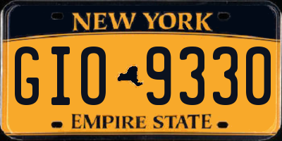 NY license plate GIO9330