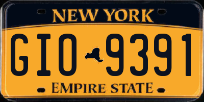 NY license plate GIO9391
