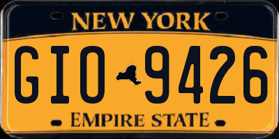 NY license plate GIO9426