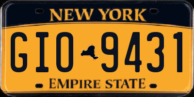 NY license plate GIO9431