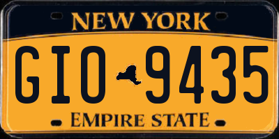 NY license plate GIO9435