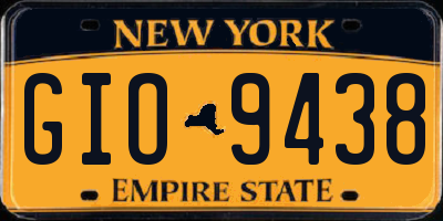 NY license plate GIO9438