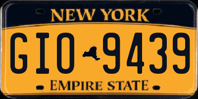 NY license plate GIO9439