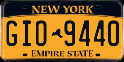 NY license plate GIO9440