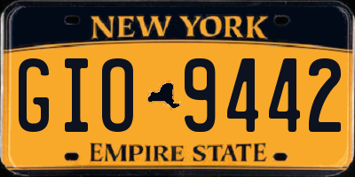 NY license plate GIO9442