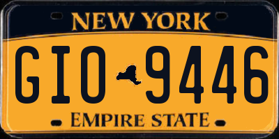 NY license plate GIO9446