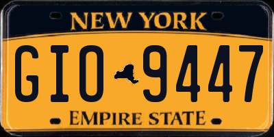 NY license plate GIO9447