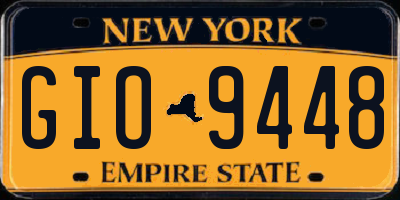 NY license plate GIO9448