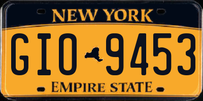 NY license plate GIO9453