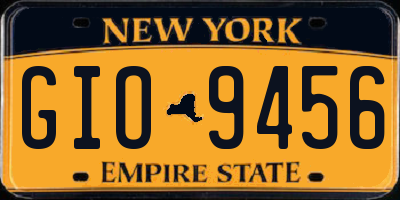 NY license plate GIO9456