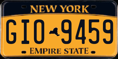 NY license plate GIO9459