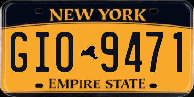 NY license plate GIO9471
