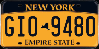 NY license plate GIO9480