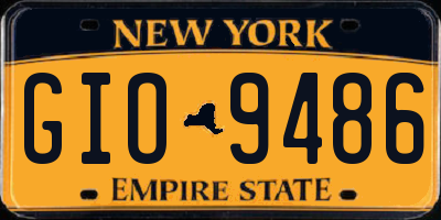 NY license plate GIO9486