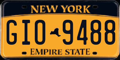 NY license plate GIO9488