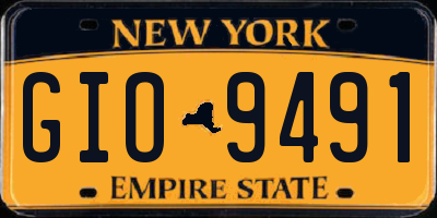 NY license plate GIO9491