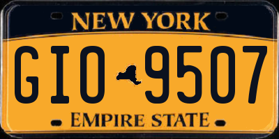 NY license plate GIO9507