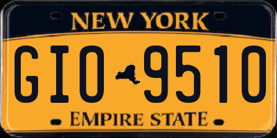 NY license plate GIO9510