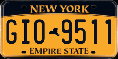 NY license plate GIO9511