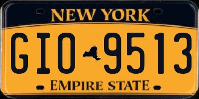 NY license plate GIO9513