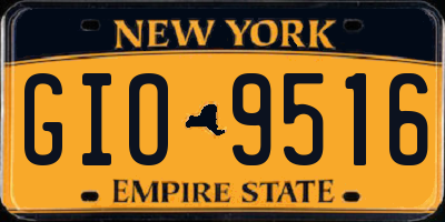 NY license plate GIO9516