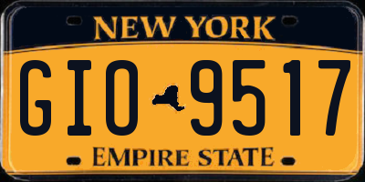 NY license plate GIO9517