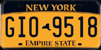 NY license plate GIO9518