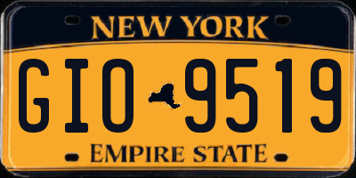 NY license plate GIO9519