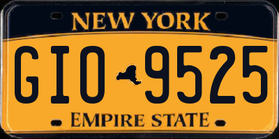 NY license plate GIO9525