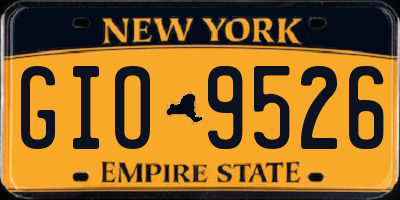 NY license plate GIO9526