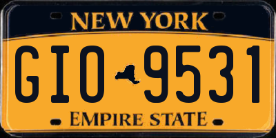NY license plate GIO9531