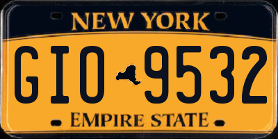 NY license plate GIO9532