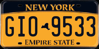 NY license plate GIO9533