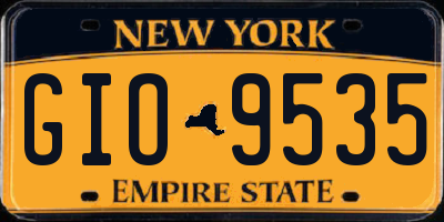 NY license plate GIO9535