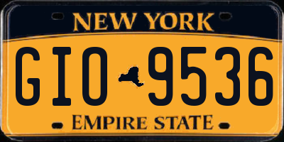 NY license plate GIO9536