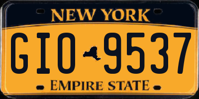 NY license plate GIO9537