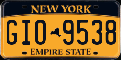 NY license plate GIO9538