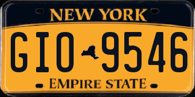 NY license plate GIO9546