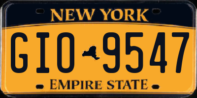 NY license plate GIO9547