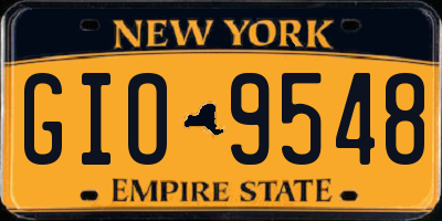NY license plate GIO9548
