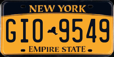 NY license plate GIO9549