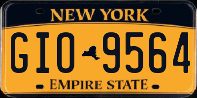 NY license plate GIO9564