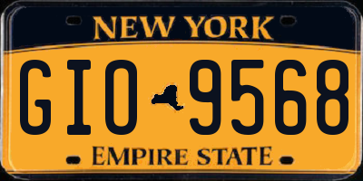 NY license plate GIO9568